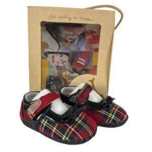 Jemos Red & Black Plaid Mary Jane Sneakers | New With Tags